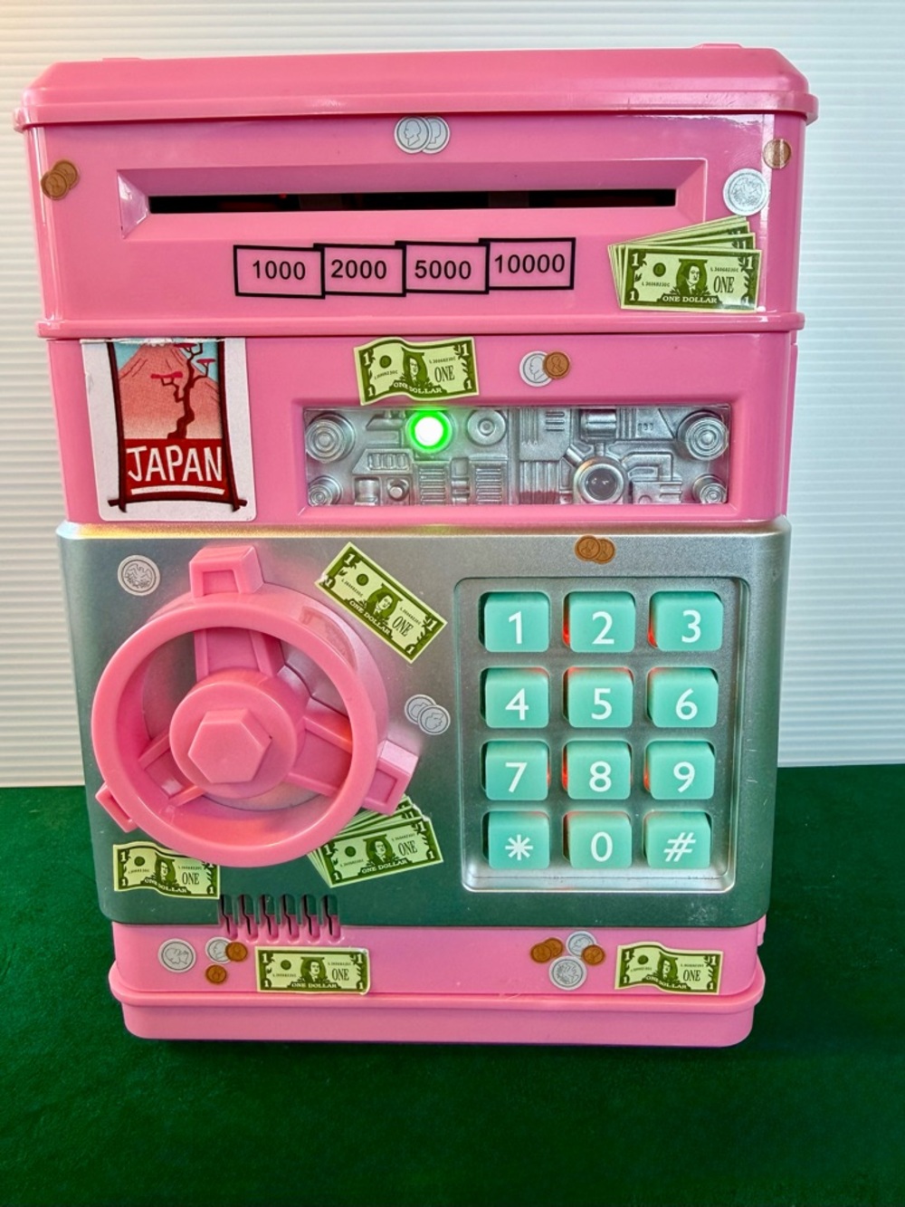 Refasy Kids Electronic Piggy Bank * Pink * ATM * Safe * Works * Girls